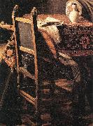 VERMEER VAN DELFT, Jan A Lady Drinking and a Gentleman (detail) ar china oil painting artist